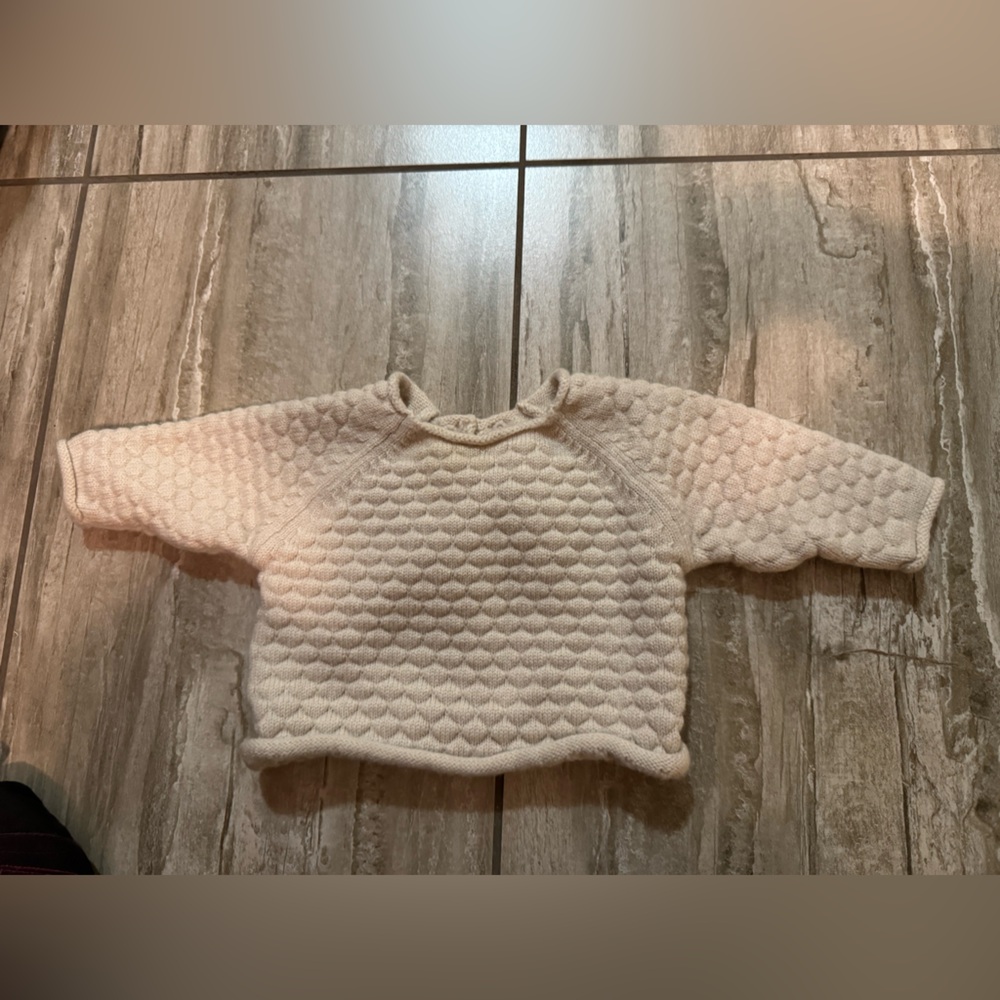 NWOT Lille Toni Cream Knit Sweater merino wool